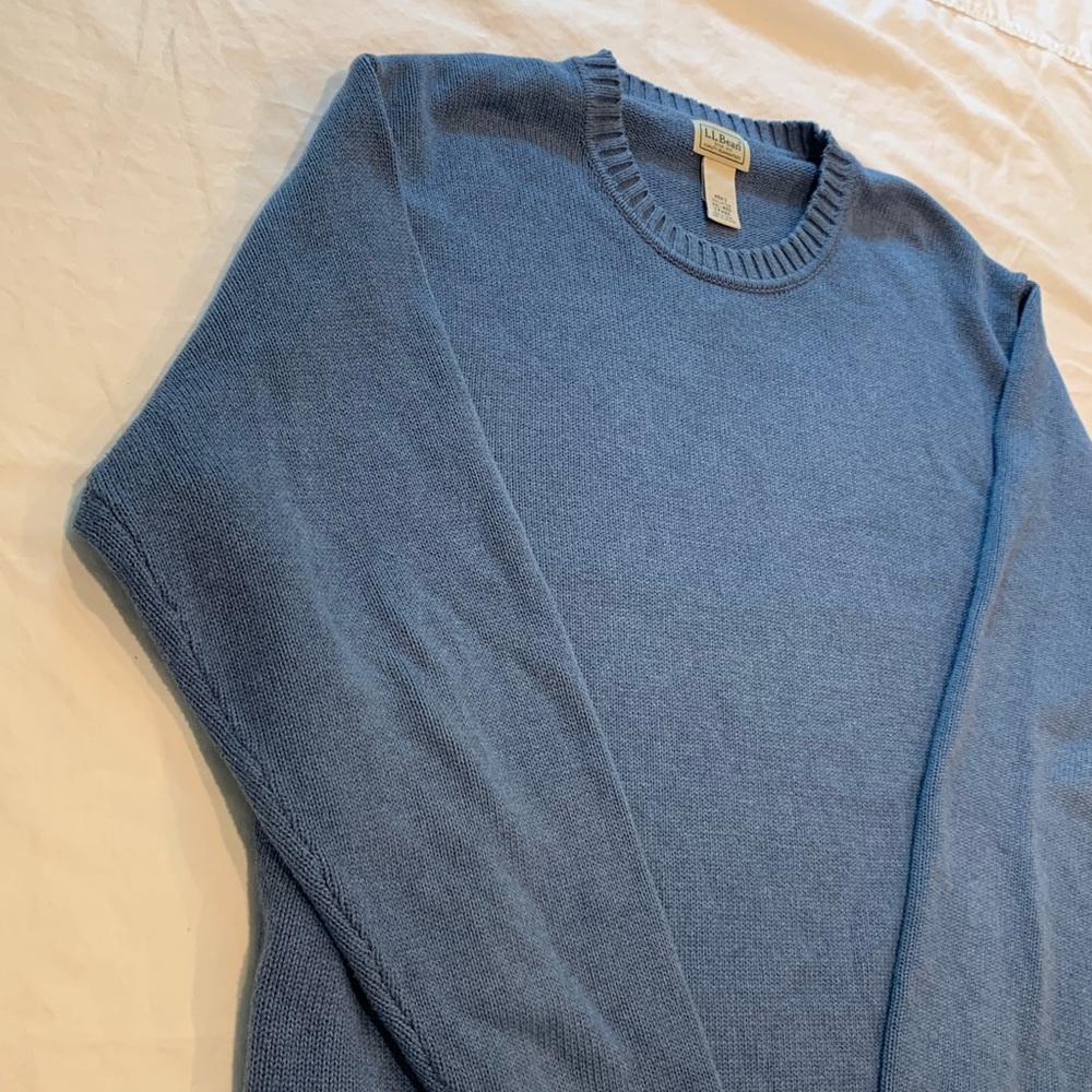 *SOLD* Men's LL Bean Cotton Crewneck Sweater - Picture 4 of 6